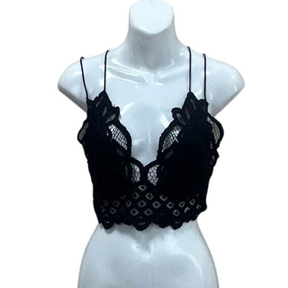 Free People Women's Adella Bralette Black size L - Picture 4 of 8